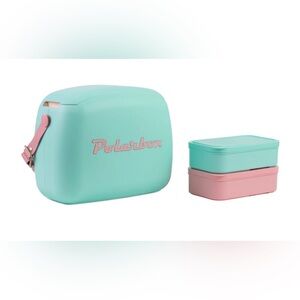 NWT Polarbox Cyan and Rose 6QT Cooler w/ two storage containers